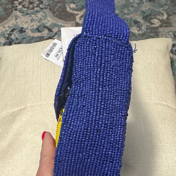 Beaded Blue and Yellow Fruit Design Bag - Picture 4 of 7